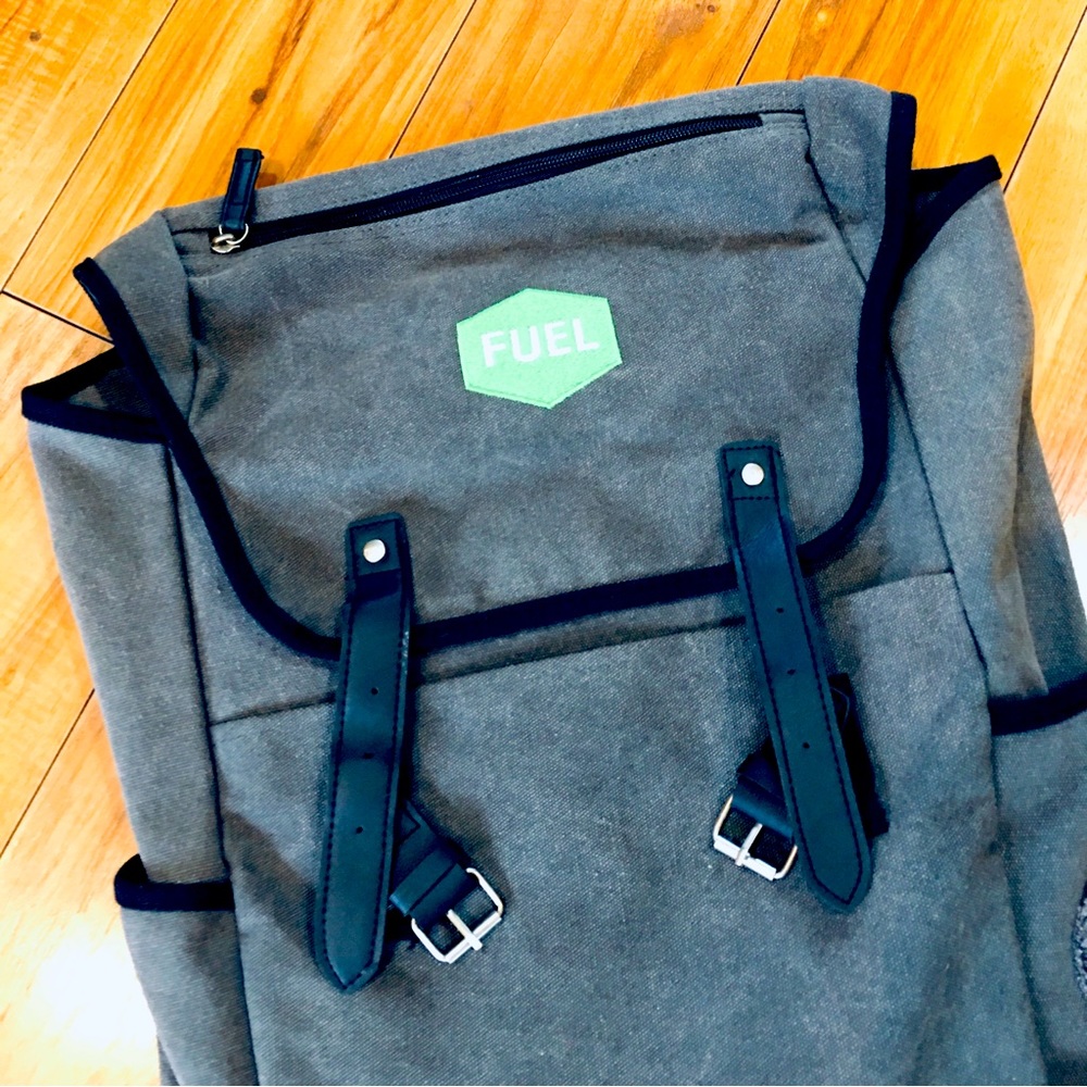 Field & Co FUEL backpack Rick sack style grey gray pack tote purse bag t…